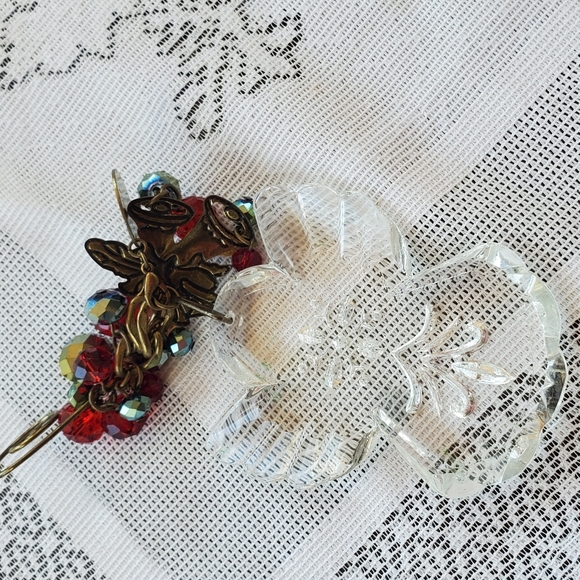 Ganz Tradition Keeper Christmas Angel Ornament Etched Glass Beads Bells 2012 - Picture 6 of 7